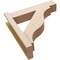 Ekena Millwork 6-in W x 24-in D x 24-in H Funston Block Rough Cedar Woodgrain TimberThane Outlooker, Primed Tan OUTUR060X24X24FST44RCPR - alternate 6